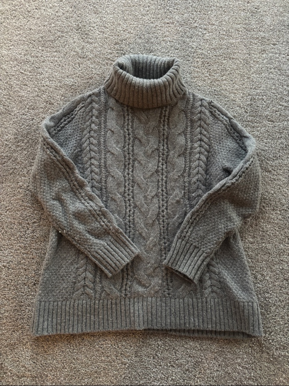Gray LL Bean Turtleneck Sweater